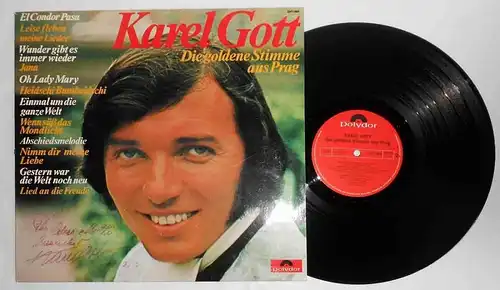 LP Karel Gott: Die goldene Stimme aus Prag (Polydor 2371 060) D Signiert