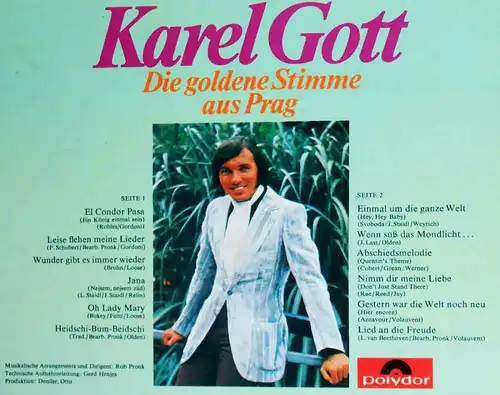 LP Karel Gott: Die goldene Stimme aus Prag (Polydor 2371 060) D Signiert