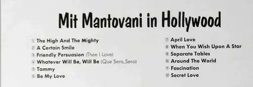 LP Mantovani: Mit Mantovani in Hollywood (Decca Stereo SLK 16159 P) D