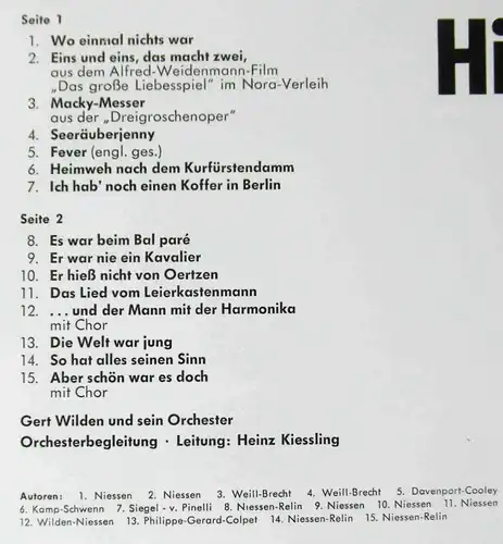 LP Hildegard Knef: Die grossen Erfolge (Decca SLK 16 279 P) D 1965