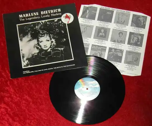 LP Marlene Dietrich: The Legendary Lovely Marlene (MCA 1685) UK 1982