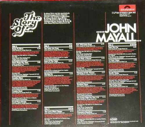 2LP John Mayall: The Story Of... (Polydor 2664 382) D 1981