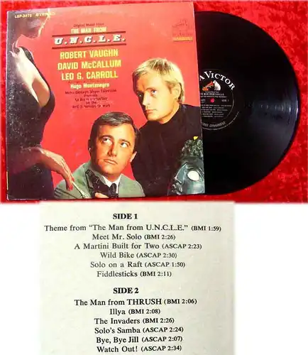 LP The Man from U.N.C.L.E. (hugo Montenegro) 1965 TV Serie Robert Vaughn