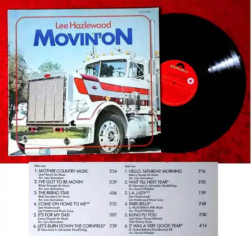 LP Lee Hazlewood: Movin´ On (Polydor 2379 147) Schweden 1977