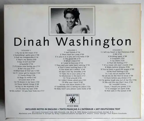 3 CD Box Dinah Washington: The Best Of The Roulette Years