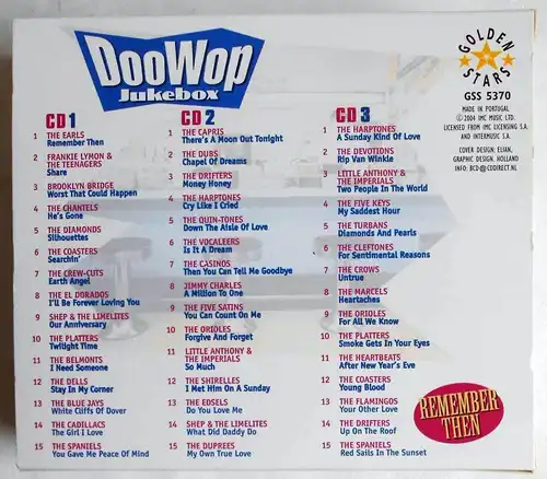 3 CD Box Doo Wop Jukebox - Remember Then - (Golden Stars)