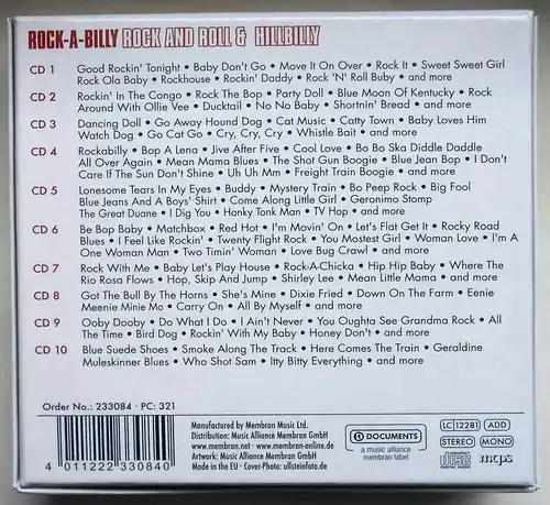 10CD Box Rock-A-Billy - Rock & Roll & Hillbilly - 200 Original Hits & Rarities 2