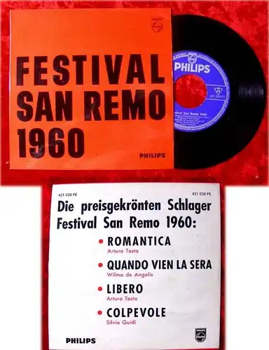 EP Festival San Remo 1960 Arturo Testa Wilma de Angelis