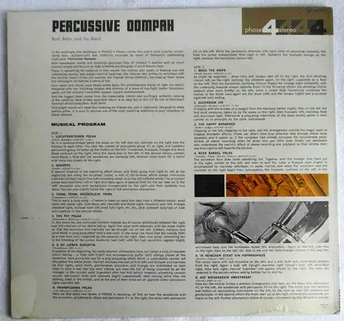 LP Rudi Bohn: Percussive Oompah (London Phase 4 SP 44009) US