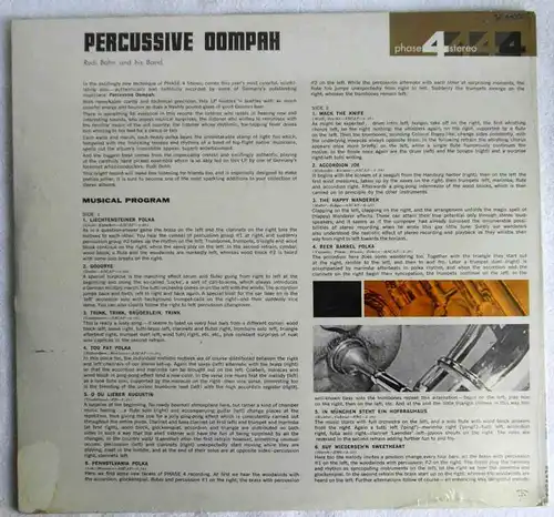 LP Rudi Bohn: Percussive Oompah (London Phase 4 SP 44009) US 