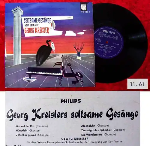 25cm LP Georg Kreisler: Seltsame Gesänge