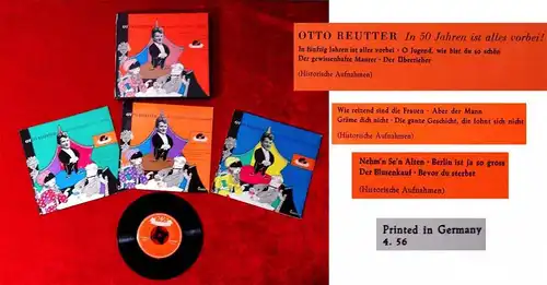3 EP Box Otto Reutter: In 50 Jahren ist alles vorbei (Polydor EPH 20 190/92) D56