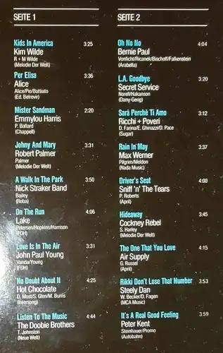 LP Listen To The Music (Arcade G 136) D 1981