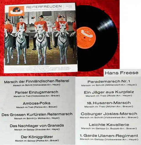 LP Trompeter Korps Hans Freese: Reiterfreuden (Polydor 46 564 LPHM) D 1962
