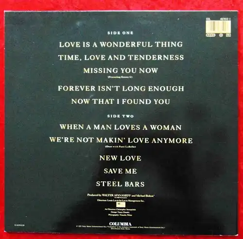 LP Michael Bolton: Time Love & Tenderness (Columbia 467812 1) NL 1991