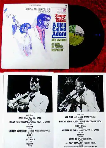 LP A Man Called Adam Sammy Davis jr. Louis Armstrong Mel Torme Nat Adderley
