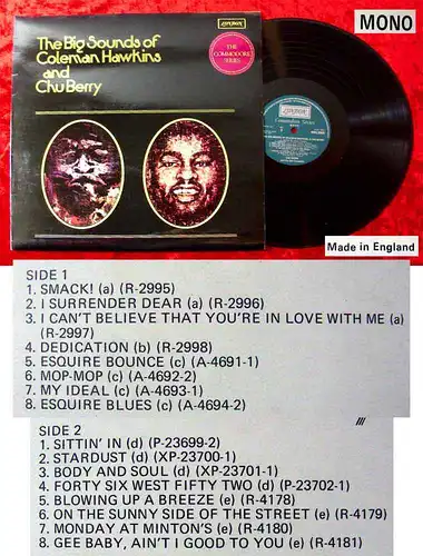 LP Big Sounds of Coleman Hawkins & Chu Berry