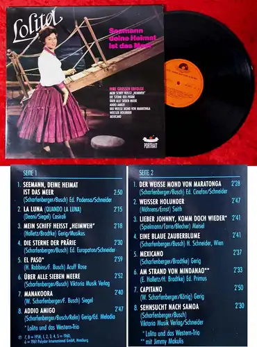 LP Lolita: Seemann Deine Heimat ist das Meer - Ihre grossen Erfolge (Polydor) D