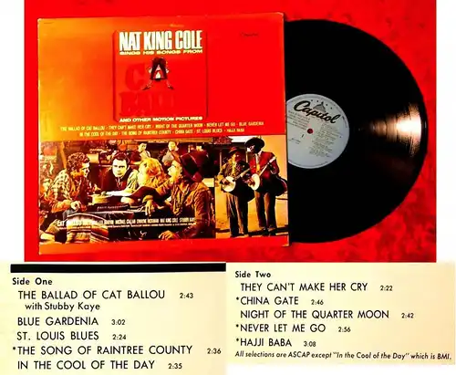 LP Nat King Cole: Sings The Songs from Cat Ballou (Capitol SM-11804) US