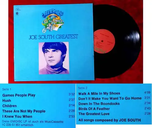 LP Joe South: Hitroad - Joe South Greatest (Capitol 1C 048-51 851) D 1970