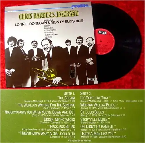 LP Chris Barber Profile feat. Lonnie Donegan Monty Suns