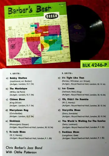 LP Chris Barber: Barber´s Best (Decca BLK 4246-P) D 1955