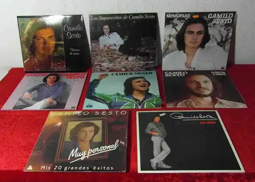 9 Langspielplatten CAMILO SESTO - Vinylsammlung -