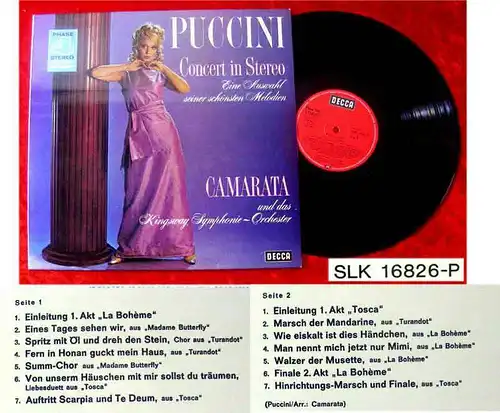 LP Camerata: Puccini Concert in Stereo Decca Phase 4 (D)