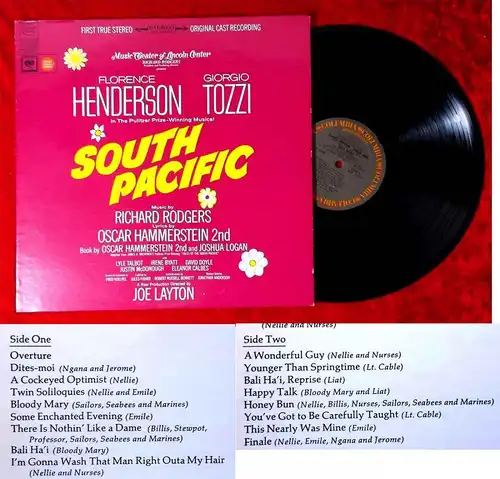 LP  South Pacific - Florence Henderson Giorgio Tozzi (Columbia OS 3100) US 1967
