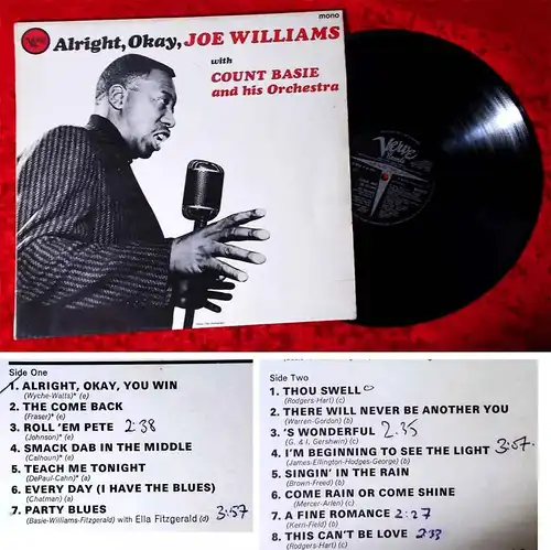 LP Joe Williams w/ Count Basie: Alright, Okay, Joe Williams! (Verve VLP 9127) UK