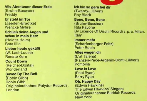 LP Schlager Ernte ´69 (Polydor H 893/0) Clubsonderauflage