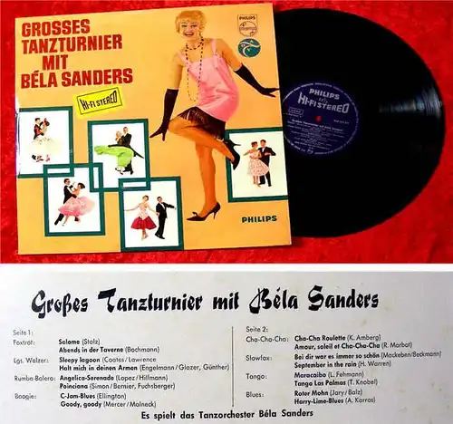 LP Bela Sanders Grosses Tanzturnier mit Bela Sanders 1962 (Philips) D