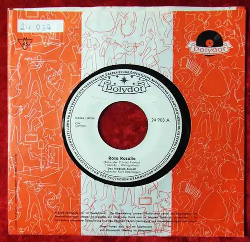 Single Medium Terzett: Rose Rosalie (Polydor 24 903) D Promo