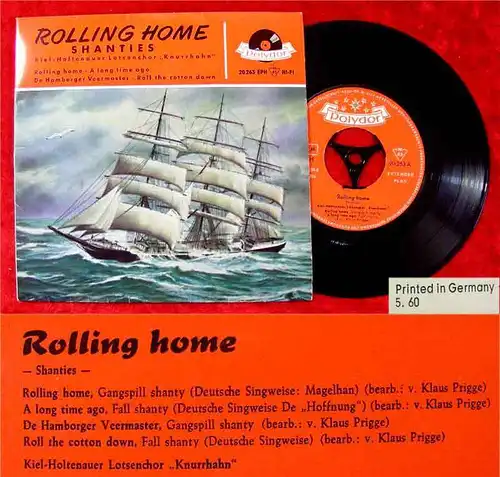 EP Kiel-Holtenauer Lotsenchor Knurrhahn: Rolling Home