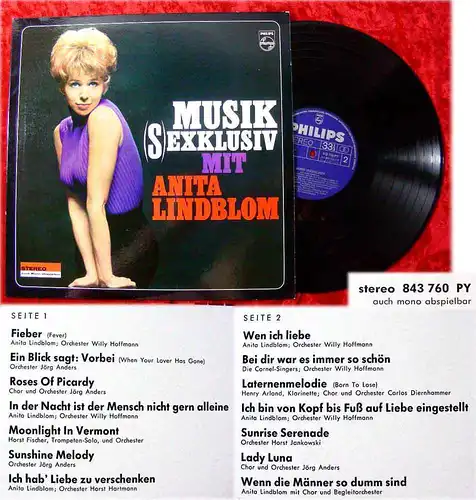 LP Anita Lindblom: Musik (S)exklusiv (1965) D