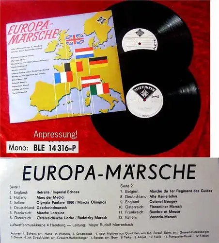 LP Europa Märsche Luftwaffenmusikkorps 4 Hamburg
