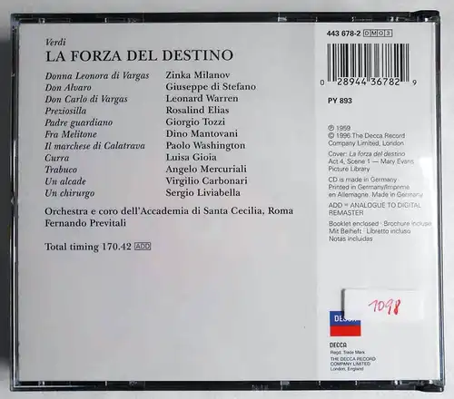 2CD Box Verdi: La Forza del Destino (Decca) 1996