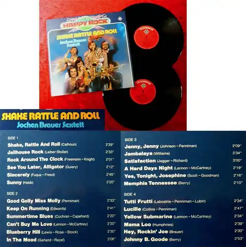 2LP Jochen Brauer Sextett: Shake Rattle and Roll (Telefunken 628 321 DP) D 1975