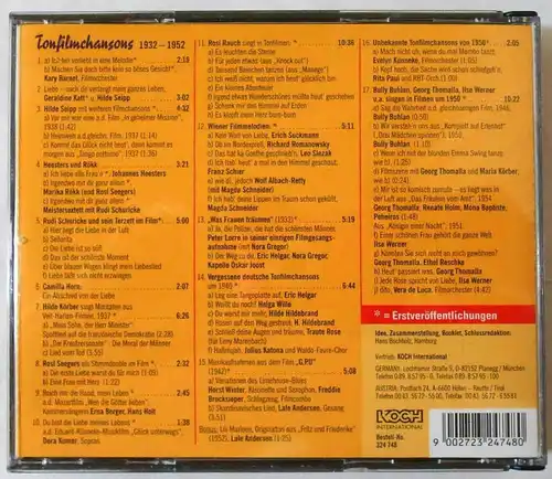 CD Box Tonfilm Chansons 1932 - 1952  - von Lale Andersen bis Georg Thomalla -