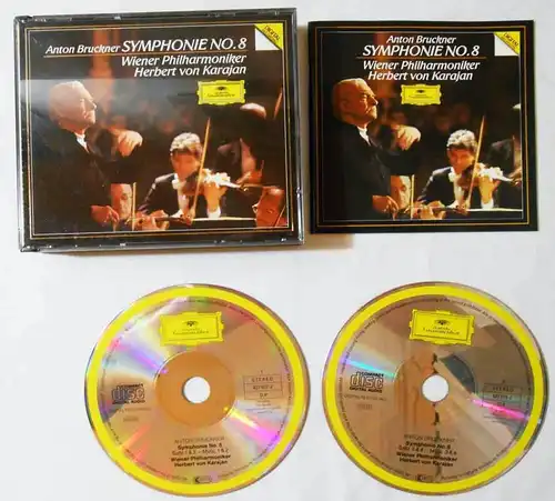 2CD Box Herbert von Karajan: Bruckner - Symphonie No. 8 (DGG) 1989