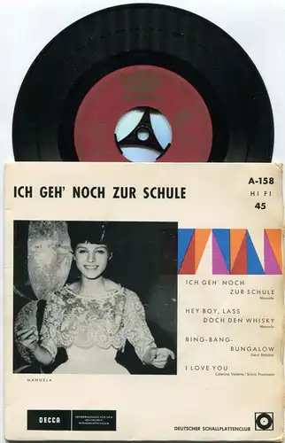 EP Manuela Gerd Böttcher Caterina Valente: Ich geh noch zur Schule + 3 (Decca)