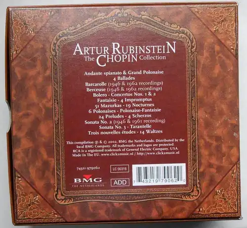 11CD Box Artur Rubinstein: The Chopin Collection (BMG) 2004