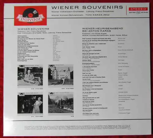 LP Wiener Volksopern Orchester & Toni Karas: Wiener Souvenirs (Polydor 237 068)