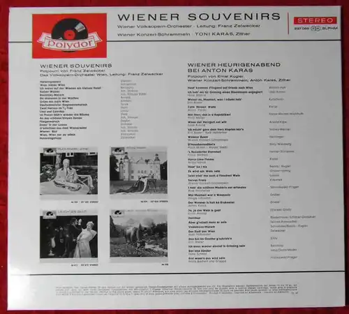 LP Wiener Volksopern Orchester & Toni Karas: Wiener Souvenirs (Polydor 237 068) 