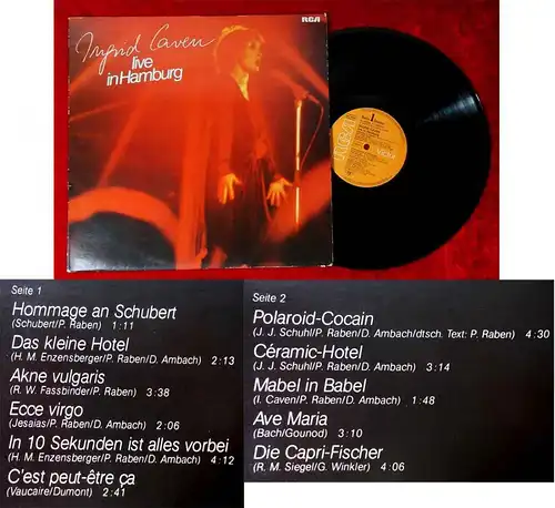 LP Ingrid Caven: Live in Hamburg (RCA PL 28 396) D 1980