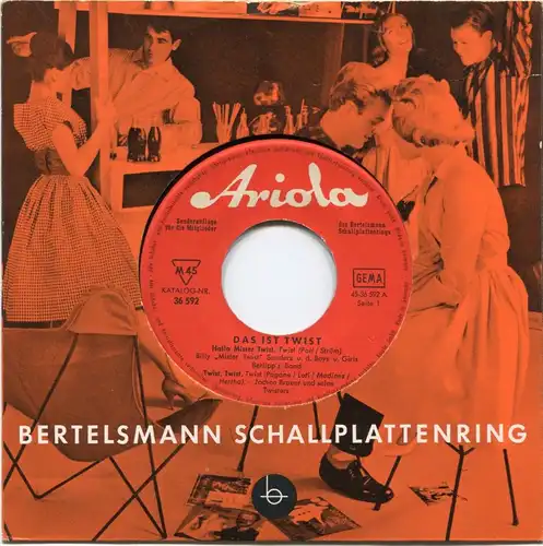 EP Billy Sanders Charly Cotton Jochen Brauer Das ist Twist(Ariola 36 592) D 1962