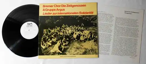 LP Bremer Chor Die Zeitgenossen & Gruppe Argus: Lieder zur intern. Solidarität