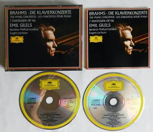 2CD Box Brahms: Die Klavierkonzerte (DGG) Emil Gilels Eugen Jochum