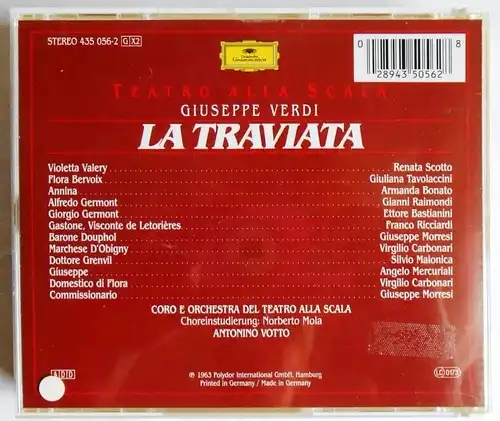 2CD Box Verdi: La Traviata (DGG) Renata Scotto