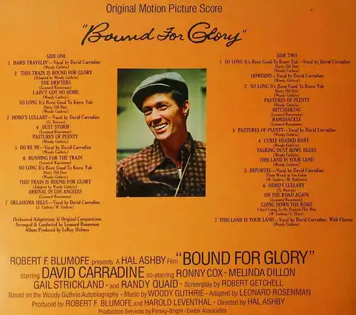 LP Bound For Glory - David Carradine - Soundtrack - (United Artists 30 035 IT) D